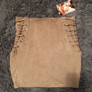 New Naked Wardrobe velvet skirt